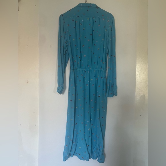 Ms. Chaus size 12, blue, patterned dress - Picture 4 of 6